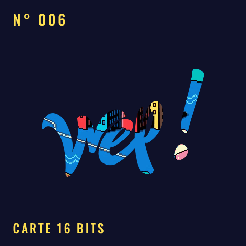 Logo Wep! N° 006 — Carte 16 bits, logo animé à collectionner