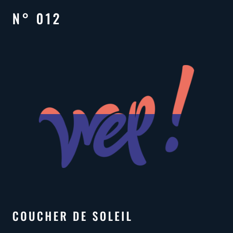 Logo Wep! N° 012 — Coucher de soleil, logo animé à collectionner