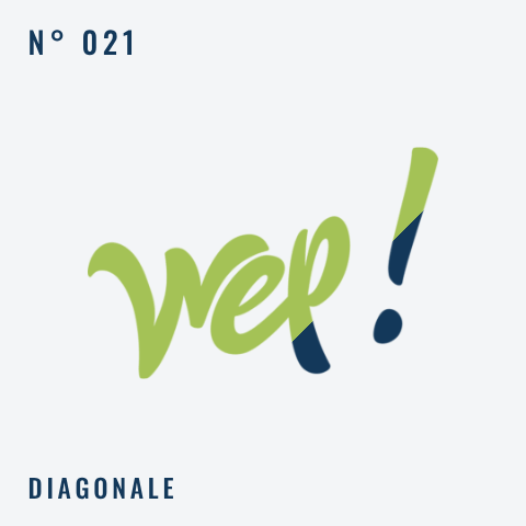 Logo Wep! N° 021 — Diagonale, logo animé à collectionner