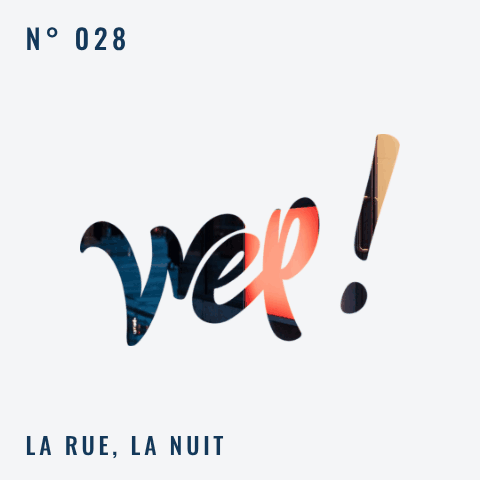 Logo Wep! N° 028 — La rue, la nuit, logo animé à collectionner